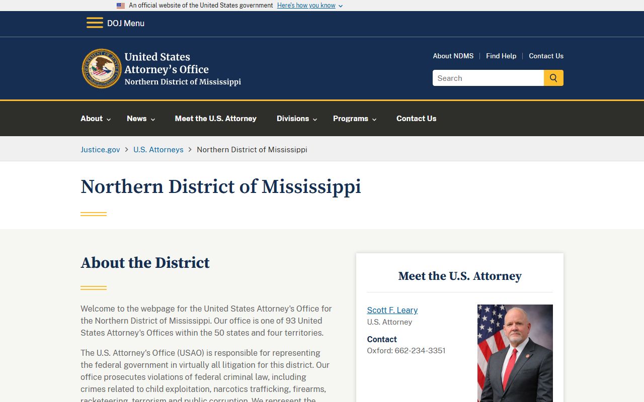 Washington County arrest records and federal charges U.S. Attorney Northern District page